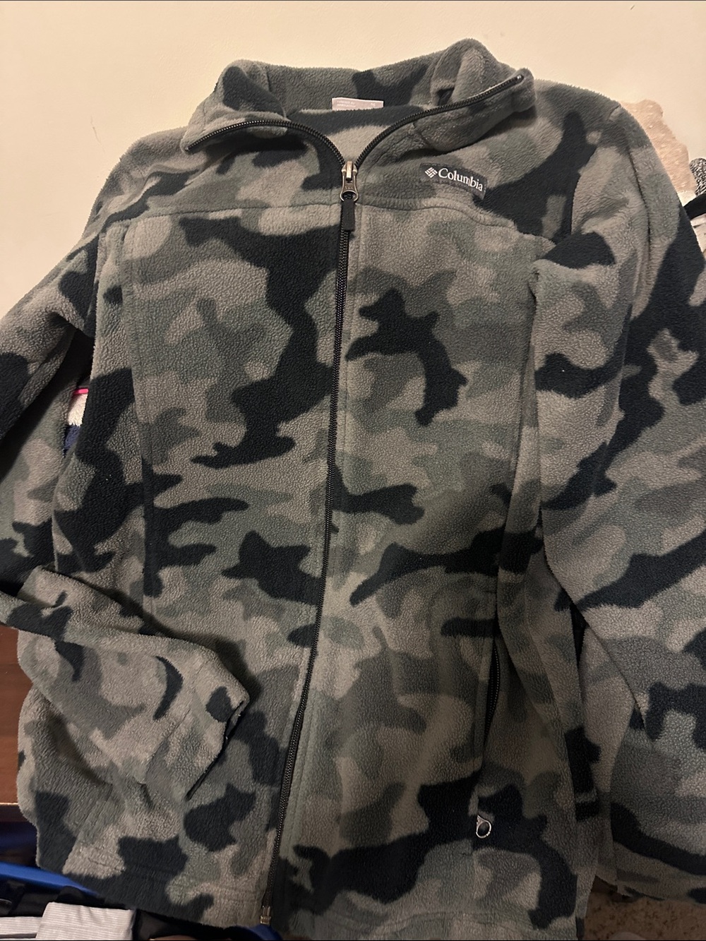 Boys Columbia camo fleece